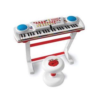Sesame Street Learn To Play Keyboard with Microphone & Stool: Musical Instruments