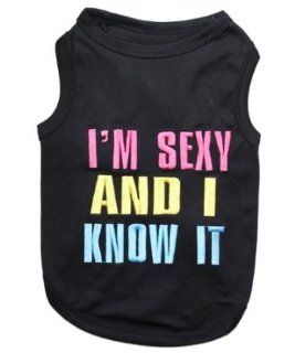 Pet Clothes I'M SEXY AND I KNOW IT Dog T Shirt   All Sizes (XS   Extra Small) : Pet Supplies