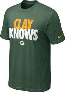Nike Clay Matthews CLAY KNOWS Green Bay Packers Shirt size Small : Sports Fan T Shirts : Sports & Outdoors