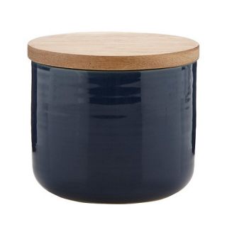 RJR.John Rocha Designer dark blue small ceramic storage jar