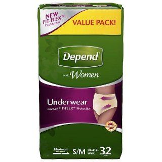 Depend Underwear for Women Maximum Absorbency, Small/Medium, 32 Count: Health & Personal Care