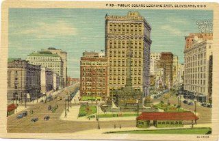 1940s Vintage Postcard   Public Square, looking east   Cleveland Ohio: Everything Else