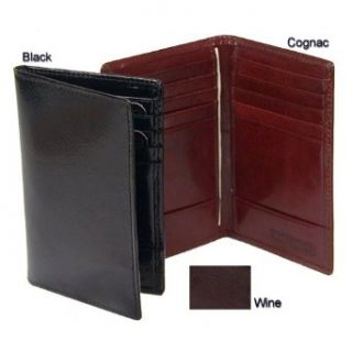 Bond Street Ltd Hand Stained Italian Leather Business Card Caddy Wallet  : Clothing