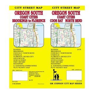 Oregon South Coast Cities Coos Bay/North Bend City Street Map: GM Johnson & Associates Ltd: 9781894570442: Books
