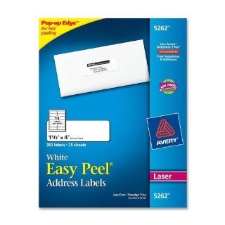 Avery Products   Avery   Easy Peel Laser Address Labels, 1 1/3 x 4, White, 350/Pack   Sold As 1 Pack   Easy Peel feature makes removing labels easier.   Columns can be separated to expose label edges for fast peeling.   Label sheets bend to expose Pop up: 