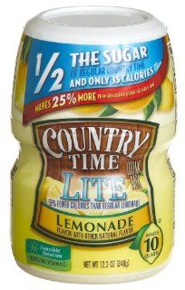 Country Time Lite Lemonade, Makes 10 Quarts, 12.3 Ounce Canister (Pack of 6) : Powdered Drink Mixes : Grocery & Gourmet Food