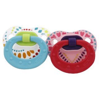 NUK TrendLineOrthodontic Pacifier, 6 18 months, Colors May Vary, Styles May Vary, 2 Count : Baby Pacifiers : Baby