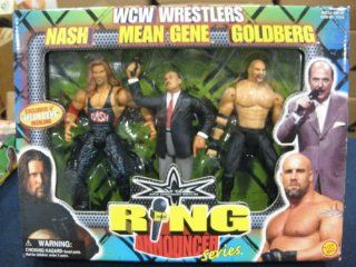 WCW Rng Announcer Series   Kevin Nash, Mean Gene Okerlund and Golderg 3 Pack: Toys & Games