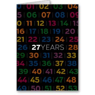 AA Anniversary Card 27 Years Greeting Card