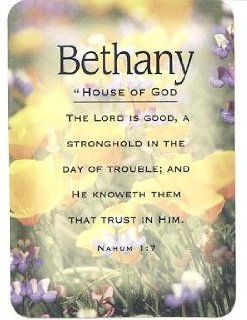 Bethany   Meaning of Bethany   Name Cards with Scripture   Pack of 3: Everything Else