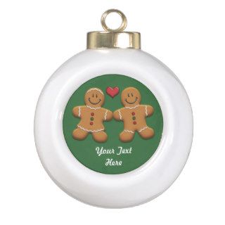 Personalize Gingerbread Couple Ornament
