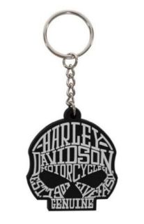 Harley Davidson Loudmouth Skull Rubber Keychain. KY120588: Clothing