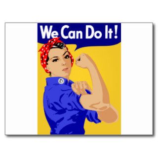 We Can Do It! Rosie The Riveter WWII Poster Post Cards