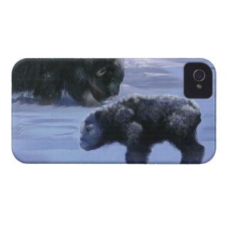 Arctic Musk Ox Mother & Calf Wildlife Art iPhone 4 Covers