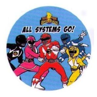 Might Morphin Power Rangers All Systems Go 3 Inch Button: Toys & Games
