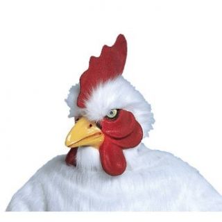 Chicken Mask (White) Supreme Halloween Costume Accessory: Clothing