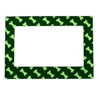 Neon Green Dog Bones Magnetic Frames