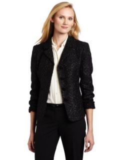 Jones New York Women's Notch Collar Jacket, Black, 4 at  Womens Clothing store: Blazers And Sports Jackets