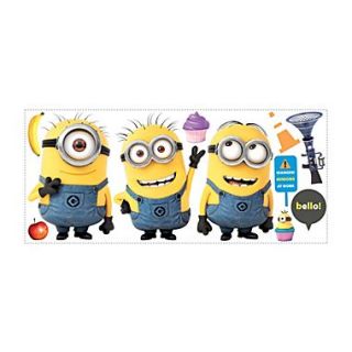 RoomMates DespiCable Me 2 Minions Giant Peel and Stick Wall Decal, Yellow/Blue  Make More Happen at