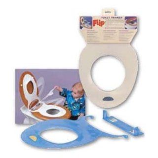 Flip Toilet Training Seat   Attaches To Most Standard Size Toilets, Color: Blue: Health & Personal Care