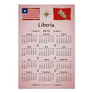 Liberia 2012 Calendar Poster