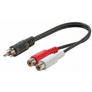 6 inch Ster Plg To 2RCA Plug Yaud Patch Cord Retail Blister Pk: Electronics