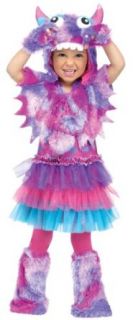 Fun World Costumes Baby Girl's Polka Dot Monster Toddler Costume, Pink/Blue, Small: Infant And Toddler Costumes: Clothing