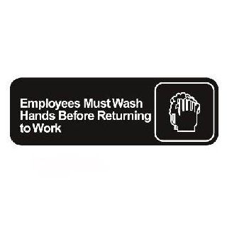 Employees Must Wash Hands Before Returning to Work Symbol Sign: Industrial & Scientific