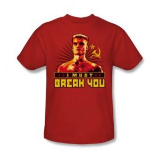 Rocky I Must Break You Ivan Drago Movie T Shirt Tee: Movie And Tv Fan T Shirts: Clothing