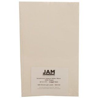 Legal Size 8 1/2 x 14 (8.5 x 14) Strathmore Natural White Wove Paper   Ream of 500 : Paper Stationery : Office Products