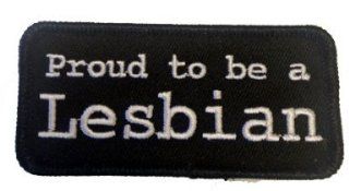 Proud to Be a Lesbian Name Tag Logo Black White Iron on Patch  
