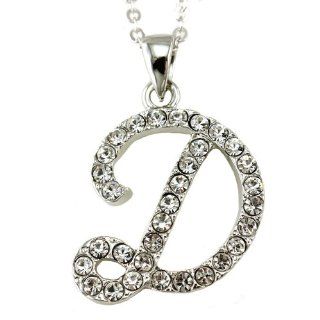 Initial Letter D Pendant Necklace Charm Ladies Teens Girls Women Fashion Jewelry Charm: Jewelry