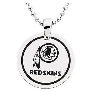 Stainless Steel Washington Redskins Name Logo Necklace: Jewelry