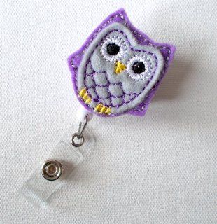 Purple Passion Owl   Retractable ID Badge Reel   Name Badge Holder   Cute Badge Reel   Nurse Badge Holder   Nursing Badge Clip   Felt Badge: Everything Else