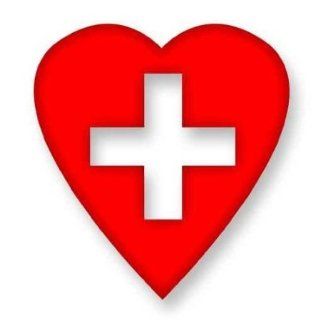 MEDICAL ALERT CROSS HEART 3.5" (color: REFLECTIVE RED) Vinyl Decal Window Sticker for Cars, Trucks, Windows, Walls, Laptops, and other stuff.: Everything Else