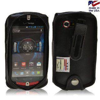 Turtleback Case Leather for Casio GzOne Commando 4G LTE C811 Smartphone Case with Rotating Clip Cell Phones & Accessories