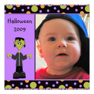 Halloween Monster Photo Card Custom Invitation