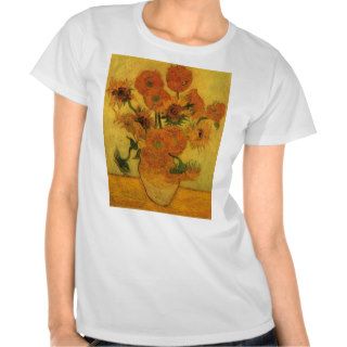 Van Gogh; Still Life: Vase with 15 Sunflowers T Shirts
