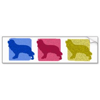 Colorful Cavalier King Charles Spaniel Silhouettes Bumper Sticker