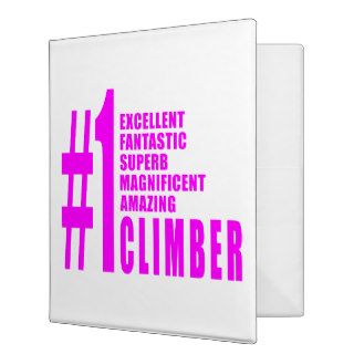 Girls Climbing Climbers : Pink Number One Climber Binders