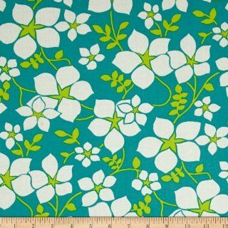 Next Wave Flower Turquoise Fabric