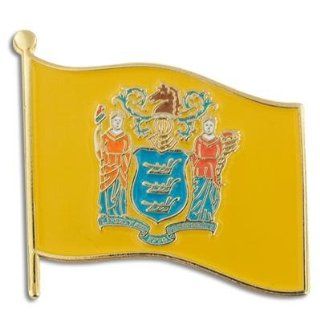 New Jersey State Flag NJ Lapel Pin 1": Jewelry