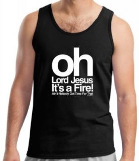 Oh Lord Jesus It's a Fire Sweet Brown Tank Top: Clothing