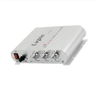 LVPIN LP 838 2.1CH Stereo Car Truck Motorcycle Mini Amplifier with Power Adaptor   Silver     (International Shipping: United States, Canada, Austrilia about a week, other countries 10 20 days normally): Electronics