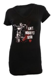 The Walking Dead I Ain't Nobody's Bitch Juniors Cover Up: Movie And Tv Fan T Shirts: Clothing