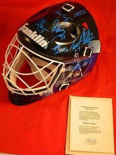Los Angeles Kings Signed 2003 04 Nhl Hockey F/s Goalie Mask Robitaille Norstrom   Autographed NHL Helmets and Masks: Sports Collectibles