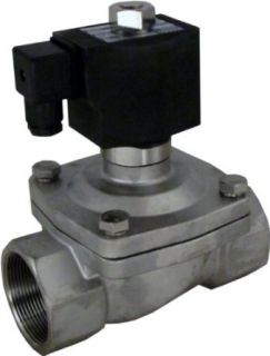 110v AC 40mm 1 1/2" NPT Normally Open Stainless Steel Viton 2 Way Solenoid Valve: Everything Else