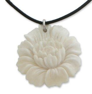 Pendant necklace 'Morning Blossom'   Fair Trade Indonesian Floral Pendant Necklace: Jewelry