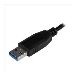 StarTech Portable 4 Port SuperSpeed Mini USB 3.0 Hub with Built In Cable ST4300MINU3B   Black: Computers & Accessories