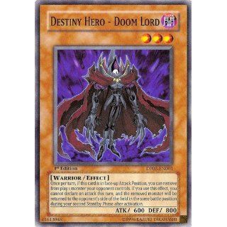 Yu Gi Oh!   Destiny Hero   Doom Lord (DP05 EN001)   Duelist Pack 5 Aster Phoenix   1st Edition   Common: Toys & Games